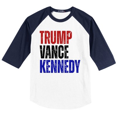 Trump Vance Kennedy Presidential Election Baseball Sleeve Shirt