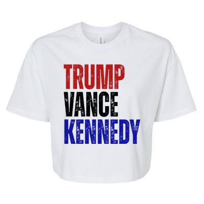 Trump Vance Kennedy Presidential Election Bella+Canvas Jersey Crop Tee