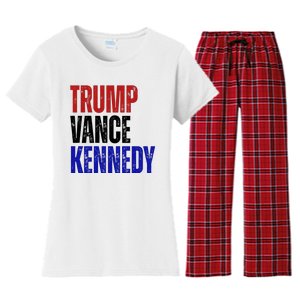 Trump Vance Kennedy Presidential Election Women's Flannel Pajama Set