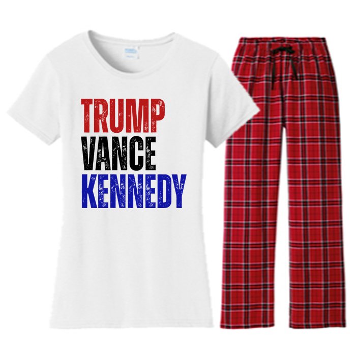 Trump Vance Kennedy Presidential Election Women's Flannel Pajama Set