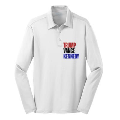 Trump Vance Kennedy Presidential Election Silk Touch Performance Long Sleeve Polo