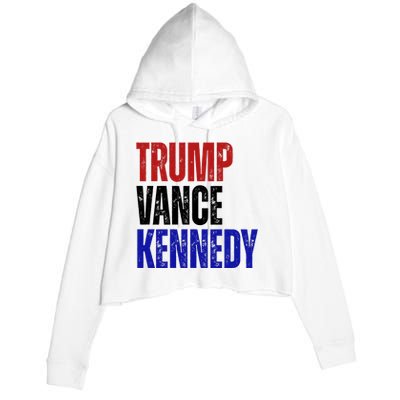 Trump Vance Kennedy Presidential Election Crop Fleece Hoodie