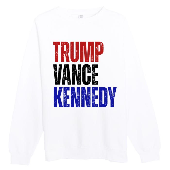 Trump Vance Kennedy Presidential Election Premium Crewneck Sweatshirt