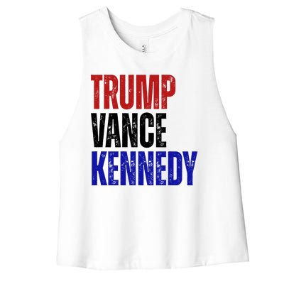 Trump Vance Kennedy Presidential Election Women's Racerback Cropped Tank