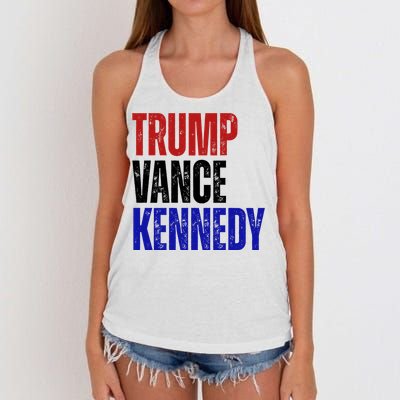 Trump Vance Kennedy Presidential Election Women's Knotted Racerback Tank