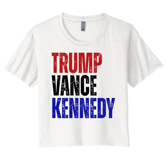 Trump Vance Kennedy Presidential Election Women's Crop Top Tee