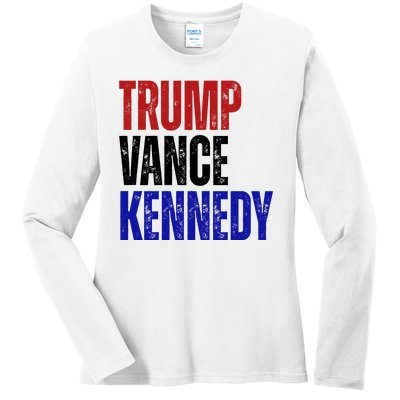 Trump Vance Kennedy Presidential Election Ladies Long Sleeve Shirt