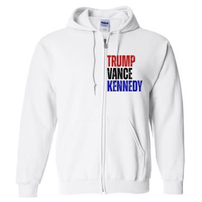 Trump Vance Kennedy Presidential Election Full Zip Hoodie