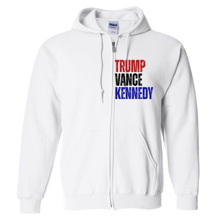 Trump Vance Kennedy Presidential Election Full Zip Hoodie