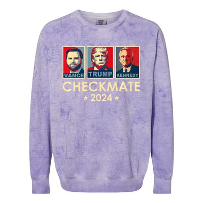 Trump Vance Kennedy Checkmate 2024 Election Republican Colorblast Crewneck Sweatshirt