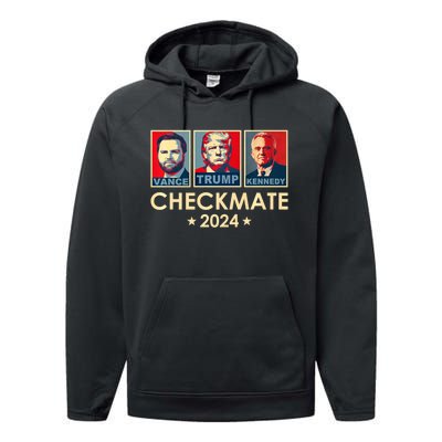 Trump Vance Kennedy Checkmate 2024 Election Republican Performance Fleece Hoodie