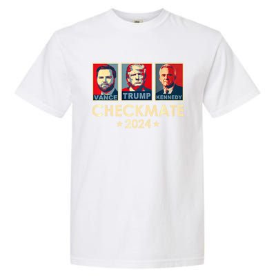 Trump Vance Kennedy Checkmate 2024 Election Republican Garment-Dyed Heavyweight T-Shirt