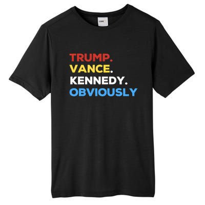 Trump Vance Kennedy Obviously 2024 Election Republican Tall Fusion ChromaSoft Performance T-Shirt