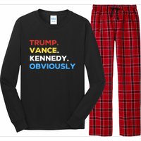 Trump Vance Kennedy Obviously 2024 Election Republican Long Sleeve Pajama Set