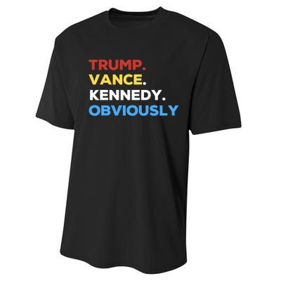 Trump Vance Kennedy Obviously 2024 Election Republican Performance Sprint T-Shirt