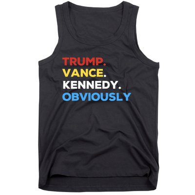 Trump Vance Kennedy Obviously 2024 Election Republican Tank Top