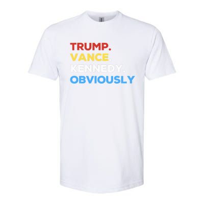 Trump Vance Kennedy Obviously 2024 Election Republican Softstyle CVC T-Shirt