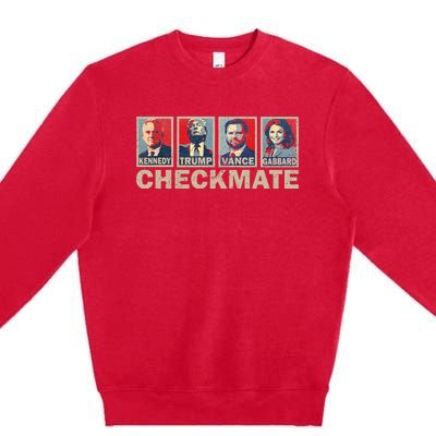 Trump Vance Kennedy Gabbard Checkmate Election Republican Premium Crewneck Sweatshirt