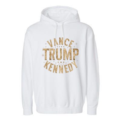 Trump Vance Kennedy Vintage Retro Garment-Dyed Fleece Hoodie