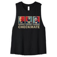 Trump Vance Kennedy Checkmate 2024 Election Republican Women's Racerback Cropped Tank