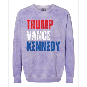 Trump Vance Kennedy Presidential Campaign Flag Usa 2024 Colorblast Crewneck Sweatshirt