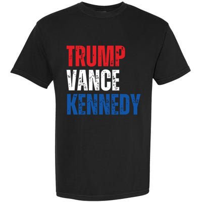 Trump Vance Kennedy Presidential Campaign Flag Usa 2024 Garment-Dyed Heavyweight T-Shirt