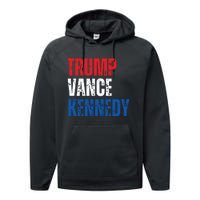 Trump Vance Kennedy Presidential Campaign Flag Usa 2024 Performance Fleece Hoodie