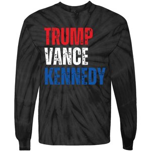 Trump Vance Kennedy Presidential Campaign Flag Usa 2024 Tie-Dye Long Sleeve Shirt