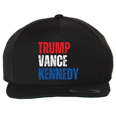 Trump Vance Kennedy Presidential Campaign Flag Usa 2024 Wool Snapback Cap