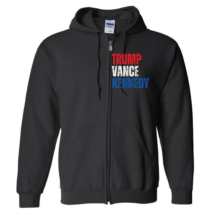 Trump Vance Kennedy Presidential Campaign Flag Usa 2024 Full Zip Hoodie