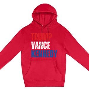 Trump Vance Kennedy Presidential Campaign Flag Usa 2024 Premium Pullover Hoodie