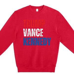 Trump Vance Kennedy Presidential Campaign Flag Usa 2024 Premium Crewneck Sweatshirt