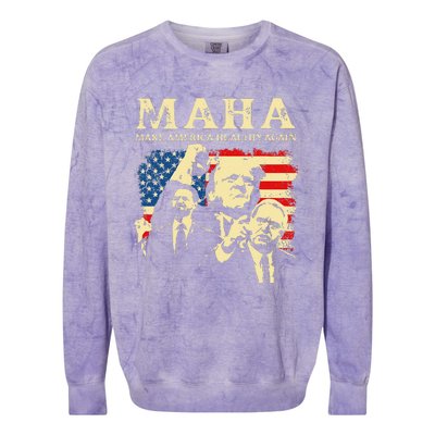 Trump Vance Kennedy Maha 2024 Funny Trump 45 47 Pro Trump Gift Colorblast Crewneck Sweatshirt