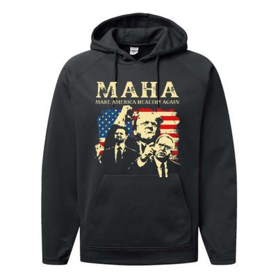 Trump Vance Kennedy Maha 2024 Funny Trump 45 47 Pro Trump Gift Performance Fleece Hoodie