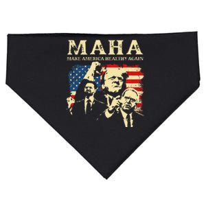 Trump Vance Kennedy Maha 2024 Funny Trump 45 47 Pro Trump Gift USA-Made Doggie Bandana