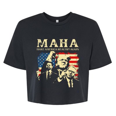 Trump Vance Kennedy Maha 2024 Funny Trump 45 47 Pro Trump Gift Bella+Canvas Jersey Crop Tee