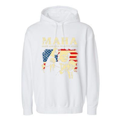 Trump Vance Kennedy Maha 2024 Funny Trump 45 47 Pro Trump Gift Garment-Dyed Fleece Hoodie