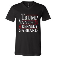 Trump Vance Kennedy Gabbard 2024 Election V-Neck T-Shirt