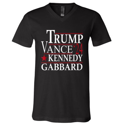 Trump Vance Kennedy Gabbard 2024 Election V-Neck T-Shirt