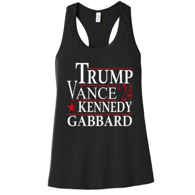 Trump Vance Kennedy Gabbard 2024 Election Women's Racerback Tank