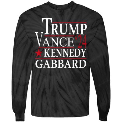 Trump Vance Kennedy Gabbard 2024 Election Tie-Dye Long Sleeve Shirt