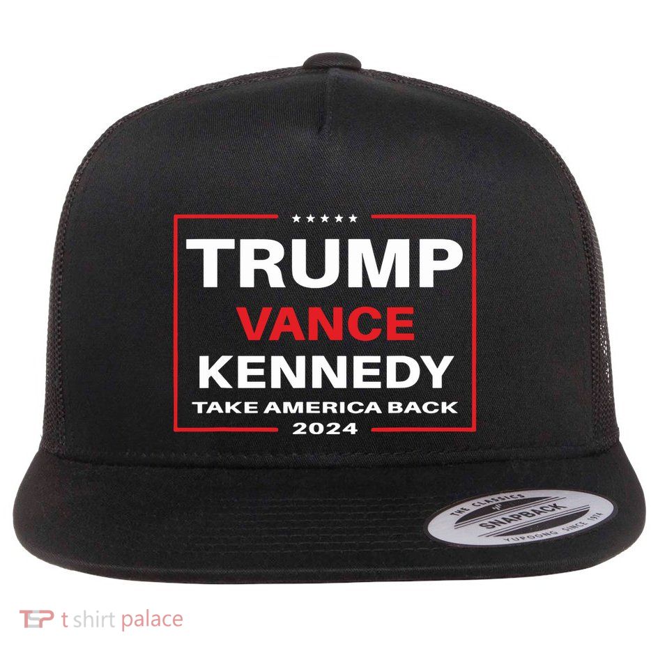 Trump Vance Kennedy Take America Back Again Flat Bill Trucker Hat