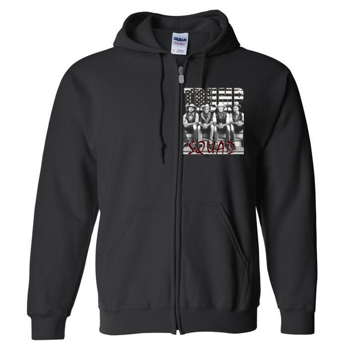 Trump Vance Kennedy Elon Squad Full Zip Hoodie