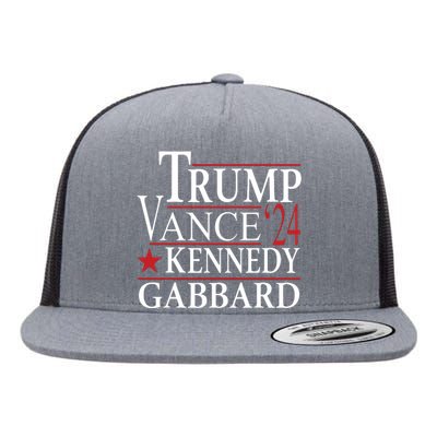 Trump Vance Kennedy Gabbard 2024 Election Flat Bill Trucker Hat