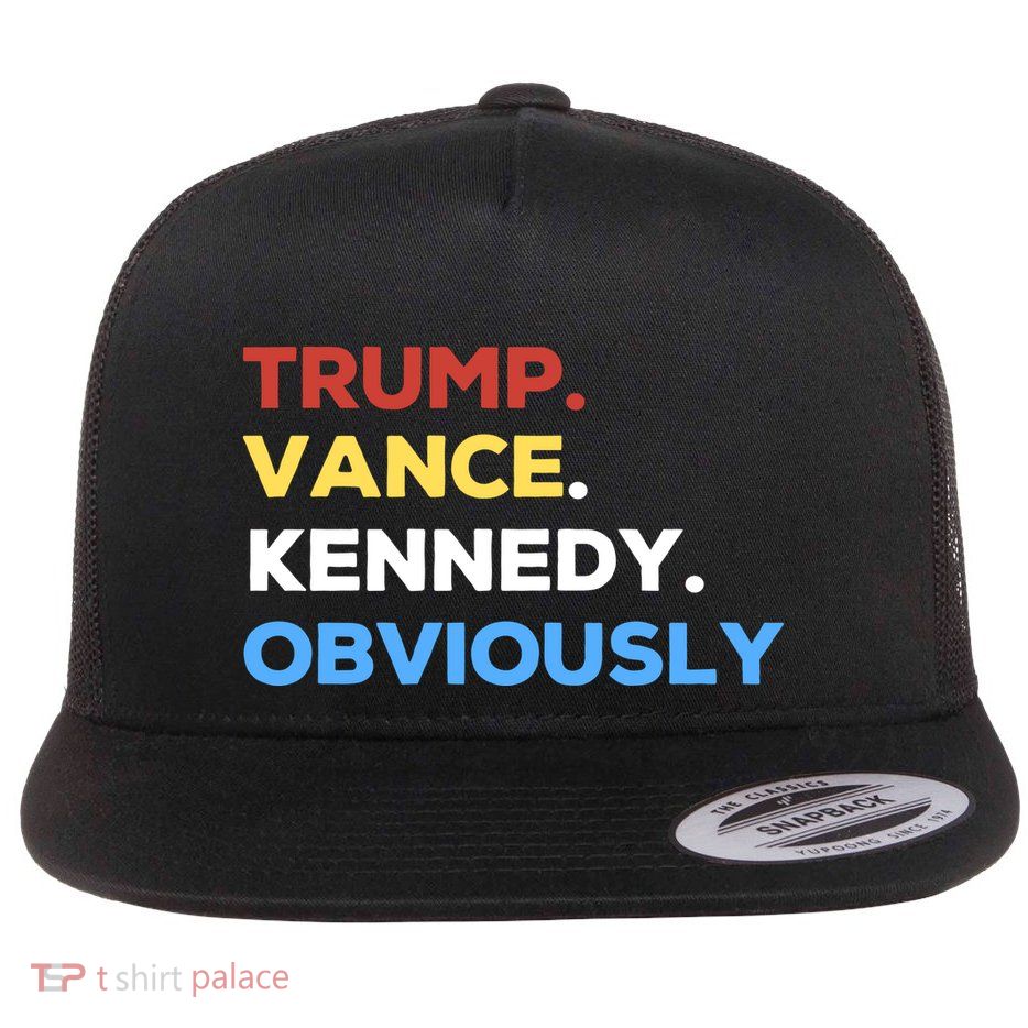 Trump Vance Kennedy Vote For Trump Kennedy Flat Bill Trucker Hat