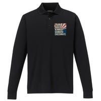 Trump Vance Kennedy Gabbard Checkmate American Flag Chess Performance Long Sleeve Polo