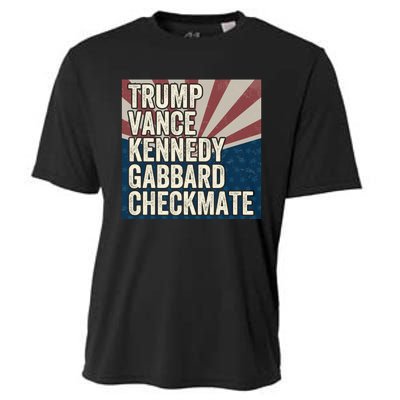 Trump Vance Kennedy Gabbard Checkmate American Flag Chess Cooling Performance Crew T-Shirt