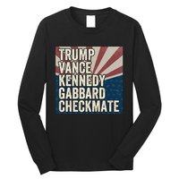 Trump Vance Kennedy Gabbard Checkmate American Flag Chess Long Sleeve Shirt