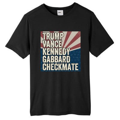 Trump Vance Kennedy Gabbard Checkmate American Flag Chess Tall Fusion ChromaSoft Performance T-Shirt