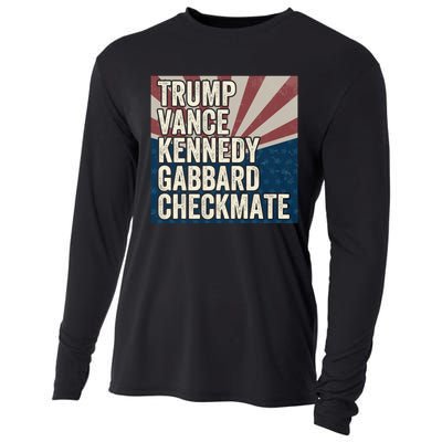 Trump Vance Kennedy Gabbard Checkmate American Flag Chess Cooling Performance Long Sleeve Crew